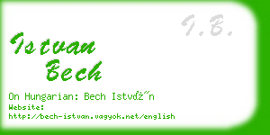 istvan bech business card